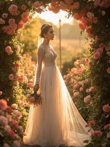 عروسی باغ گل