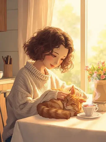 گربه و چای عصرانه